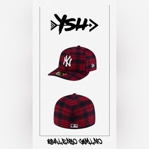 New Era Red and Black Plaid Cap